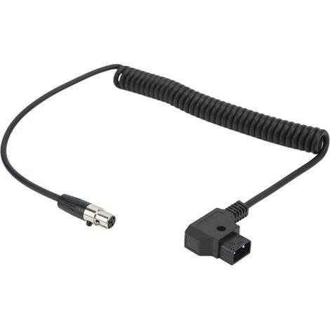 1 Câble spiralé adaptateur D-TAP mâle vers XLR 4 broches, cordon alimentation 12V, PVC souple pour moniteur TVlogic (1/5)