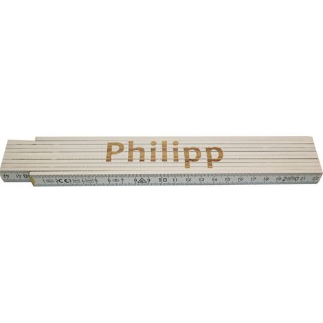 Zollstock Philipp 2 m weiß Zollstock