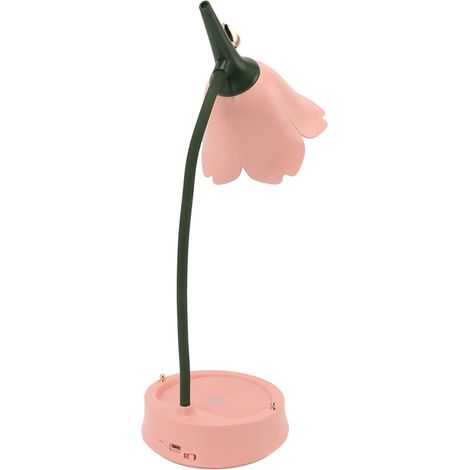3-W-LED-Tischleuchte mit Touch-Funktion, 3 Helligkeitsstufen, faltbar, Blütenblattform, USB, 5 V, Rosa (1/5)