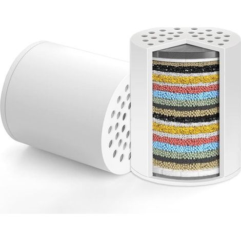 cartucce di ricambio universali per filtri doccia con 25 stadi di filtraggio, filtro doccia per acqua dura che rimuove cloro, metalli pesanti, calcare e G (1/4)