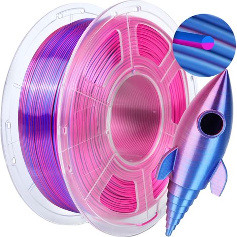 Filament d'imprimante 3D, PLA+ SOIE, sans bulles, SKDC-RD BL (1/2)