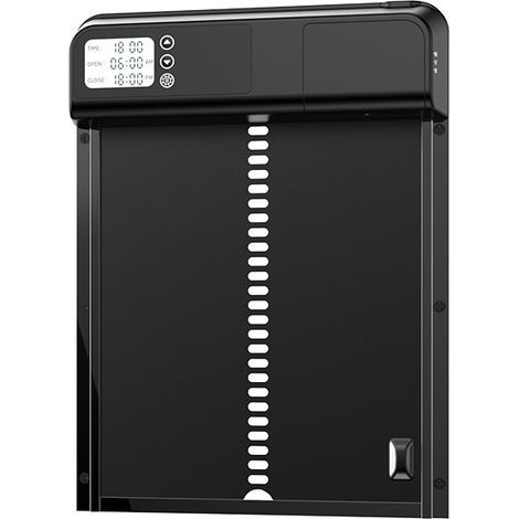 Porte Poulailler Automatique avec Écran LCD Programmable Étanche, Porte Automatique Poulailler en Alliage d'aluminium, Alimenté par Batterie, Commande de Minuterie, Fonction Anti-pincement (1/5)