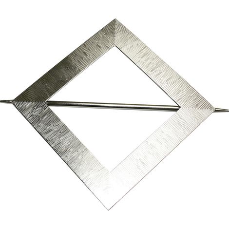 Gardinia Raffhalter für Vorhänge 14,5 x 14,5 cm edelstahl-optik Raffhalter