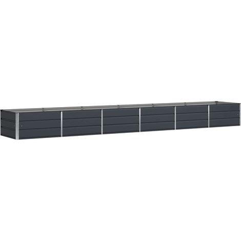 Fioriera Antracite 480 x 80 x 45 cm Acciaio vidaXL