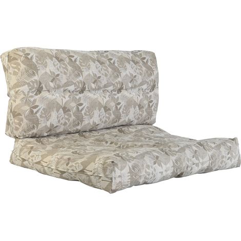 Cojin Suelo Set 2 Algodon 120X80X16 Hojas (1/5)