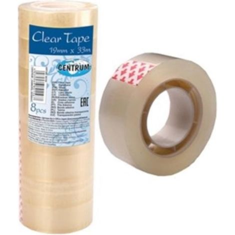 Nastro adesivo per ufficio 19mmx33m (8 pezzi) 80156