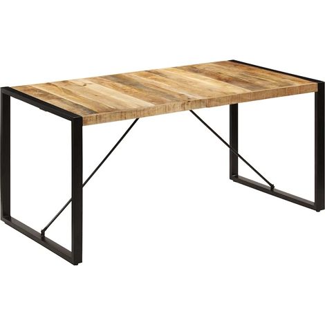 vidaXL Table à manger 160x80x75 cm bois de manguier massif (1/5)
