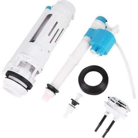 Kit de réparation de réservoir de toilette complet de 290 mm, robinet de remplissage de toilette à double chasse, accessoires de réservoir d'eau pour ensemble de robinet de chasse, ensemble complet d' (1/5)