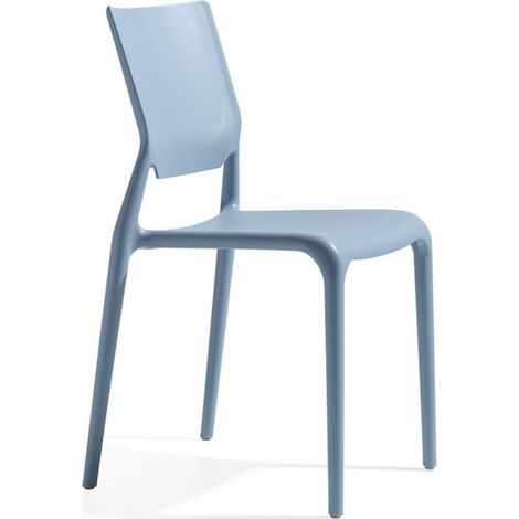 SEDIA SIRIO colorata per esterni/interni confezione da 6 pezzi azzurro (1/4)
