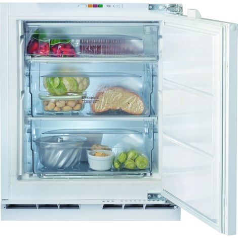 Hotpoint Congelatore verticale HABUFZ011. Capacità netta congelatore: 91 L, Classe climatica: SN-T, Capacità di congelamento: 10 kg/24h, Autonomia senza energia elettrica: 27 h, Emissione acustica: 41 (1/5)
