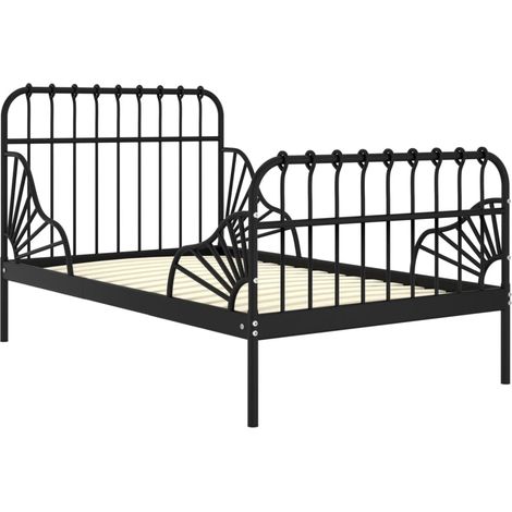 Maison Exclusive - Giroletto Estendibile Nero in Metallo 80x130/200 cm