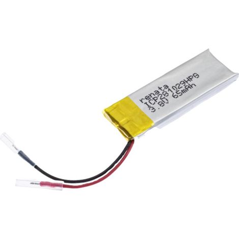Renata ICP281029HPG Batteria ricaricabile speciale Prismatica con cavo LiPo 3.7 V 68 mAh 1 pz.