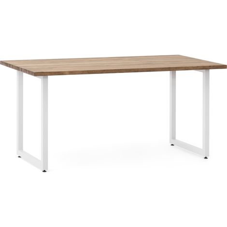 Mesa Oficina iCub Strong ECO 160x80x75cm Blanco en madera maciza de pino acabado vintage estilo industrial Box Furniture (1/5)