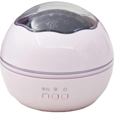 Veilleuse projecteur d'étoiles avec 8 effets lumineux, rechargeable par USB, rotation à 360 degrés pour chambre, enfants, fête, salle de jeux, bar, bleu et rose, pour bureau (1/5)
