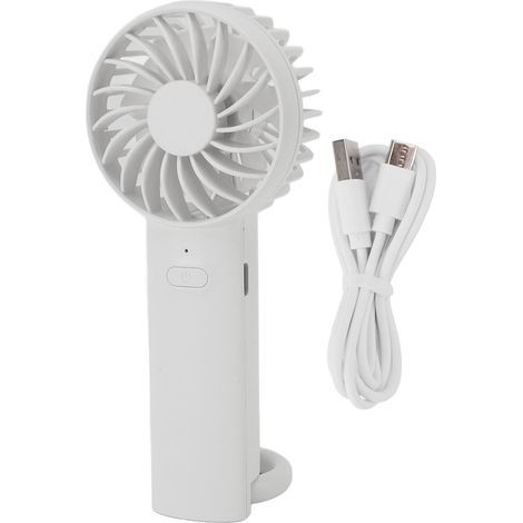 Freihändiger, tragbarer Ventilator mit Haken, 3 Geschwindigkeitsstufen, leise, USB-C-aufladbar, weiß, 37 x 63 x 176 mm (1/5)