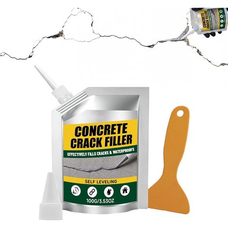Betonrissreparaturmasse 100 g Zementbasiertes Dichtmittel Betonrissreparatur für Wände, Böden, Fliesen, Ziegel, Keller, Garagen, Schwimmbäder und Terrassen (1/5)