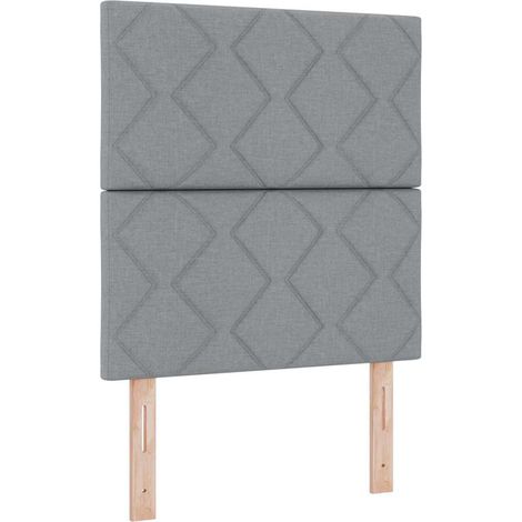 Maison Exclusive - Boxspringbett mit Matratze mit LED Hellgrau 80