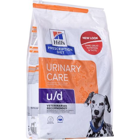 Croquettes pour chien Hill's Prescription Diet U/D 4.1 kg – Gestion des problèmes urinaires – Sans gluten ni lactose – Riches en protéines – Hills