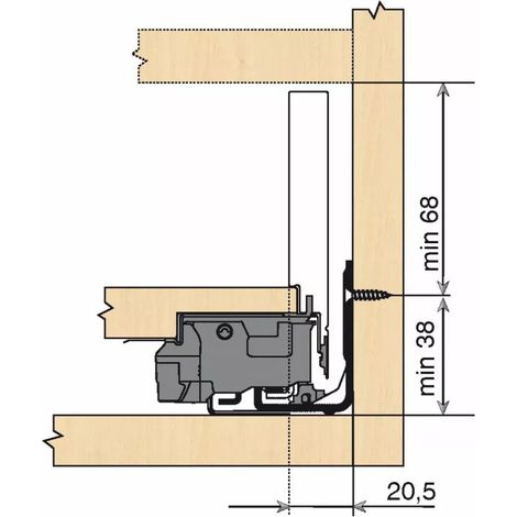 COTES LEGRABOX M 350MM BLANC MAT