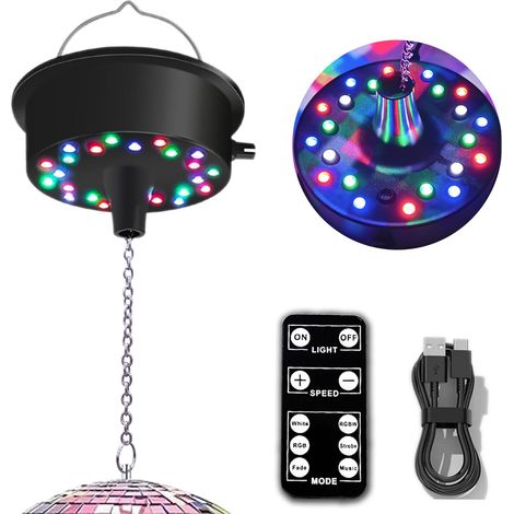 Rotary Motor - For Hanging Lamp - Adjustable Rotation Speed 5 To 10 Rpm - Remote Control - 1 Piece (1/5)