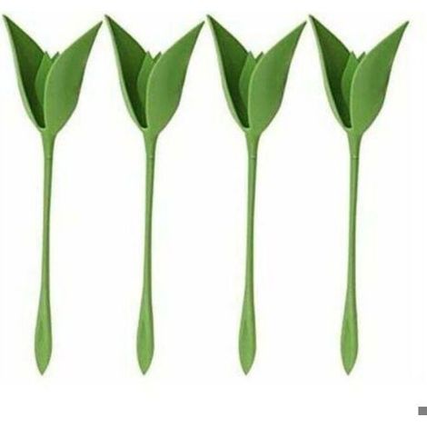 12 ronds de serviette créatifs en plastique en forme de fleur, au design vert, pour la décoration de table, les fêtes de famille e (1/4)