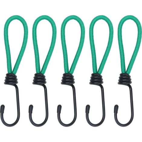 10 Pièces Crochet, Tendeur Bache Crochet Tendeurs élastique Camping avec Crochet, Sangle Élastique pour Bâches (1/5)