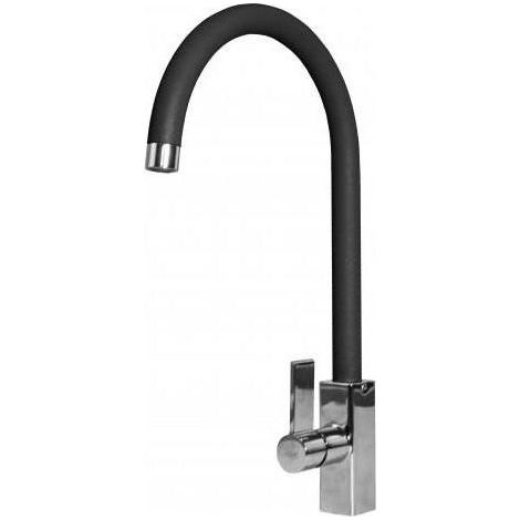 Elleci MKKRAI86 Rain Miscelatore Monocomando Canna Girevole Leva Sanitaria 40,6 cm colore Nero