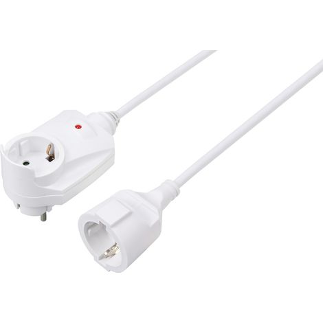 Sygonix SY-6248190 Strom Verlängerungskabel  16 A Weiß 1.50 m H05VV-F 3G 1,5 mm²