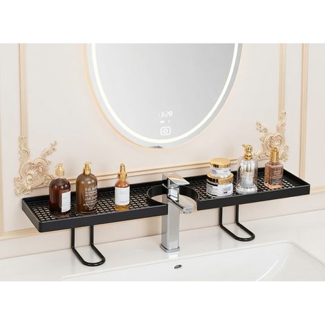Étagère de rangement de lavabo noir noir-grand-60 (1/5)
