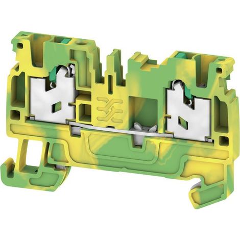 Bloc de jonction de traversée Weidmuller AS2C 2.5 PE, Enfichable, Vert/Jaune ( Prix pour Paquet de 10 )