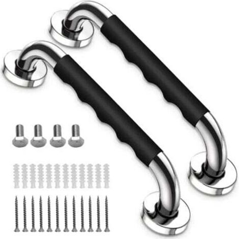 Haltegriff für Badewanne, 30 cm rutschfester Haltegriff für Badezimmer, 2-teiliger Haltegriff für Dusche zur Wandmontage aus Edelstahl