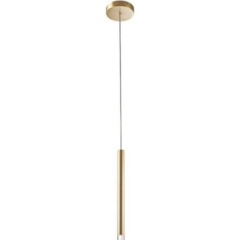 LedsC4 Candle - Suspension LED 4.1W et 169lm avec Blanc Chaud 2700K. Diamètre 11.6cm. Structure en Acier. Coloris Latón