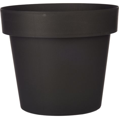 Pot de fleurs universel en plastique, anthracite (1/3)