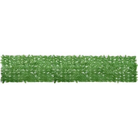 vidaXL Paravento da Balcone con Foglie Verdi 400x75 cm (1/5)