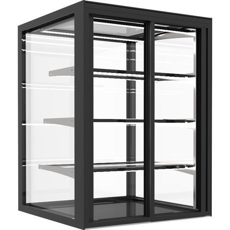 Vitrine Réfrigéré Neutre avec Base 60 Integra Série Neutral - 3 Etagères - Accès Frontal GRAB&GO et Arrière - Sayl (1/2)