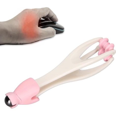 Rouleau de massage double face pour doigts – Stimule la circulation sanguine – Acupuncture – Rose (1/5)