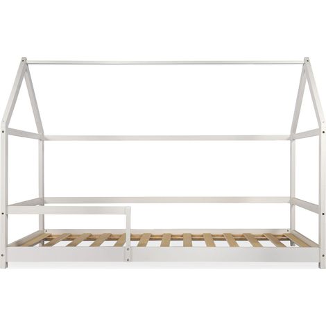 Lit cabane pour enfant Revanou 90x190cm Bois Blanc