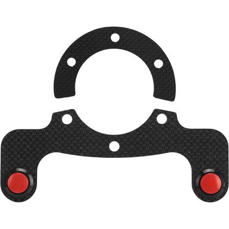 Jeffergarden Kit bouton de klaxon en fibre de carbone pour volant MOMO/OMP/Nardi/Sparco (6 trous) - Double bouton (1/5)