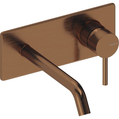 SANYCCES LOOP ColdOpen Wand-Waschtischarmatur Unterputz mit 18 cm Ausladung, rosegold gebürstet (1/3)