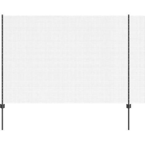 Maison Exclusive - Schweißdrahtzaun mit Pfosten 10 x 1,6 m (B x H