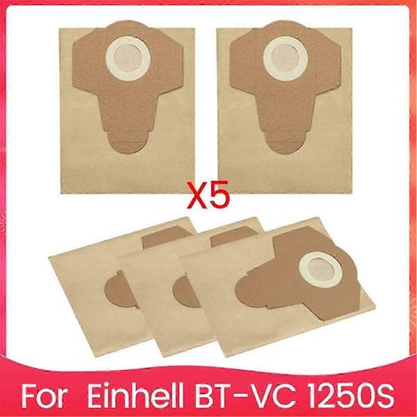 Sac de Rechange 20L x5 pour Aspirateur Eau et Poussière 1250S, Modèle Acier Inoxydable, Filtre à Poussière Universel, Accessoire de Remplacement (1/5)