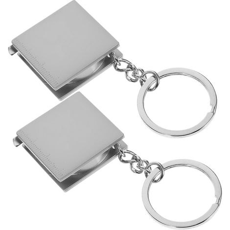 Toddmomy Ruban à Mesurer Portable en Métal 1 Mètre, Lot de 2 Mini Porte-clés pour Bricolage et Usage Domestique (1/5)