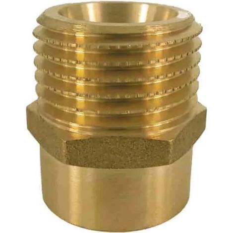 Raccord Laiton Réduit 1 1/2" x 2" - Double Mamelon Plomberie