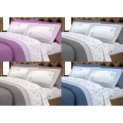 Completo Lenzuola Letto Calda Flanella 100% Cotone Disegno Praga, misuraMatrimonialecoloreBeige (1/5)
