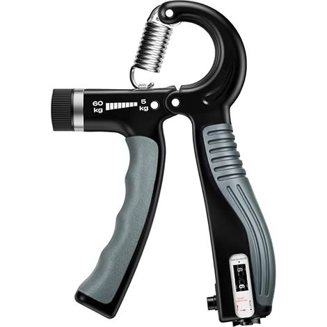 Grip Strength Trainer - 5 kg to 60 kg Adjustable Resistance Hand Gripper - For Rehabilitation Sports Training and Daily Hand Exercise - 1 Unit (1/5)