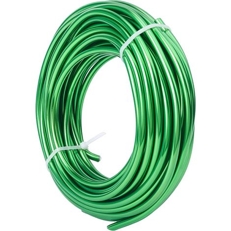 Fil d'Aluminium 10m 5mm Fil d'Armature Souple pour Sculpture pour la Formation d'Arbres la Composition Florale et les Projets Artistiques DIY Vert (1/5)