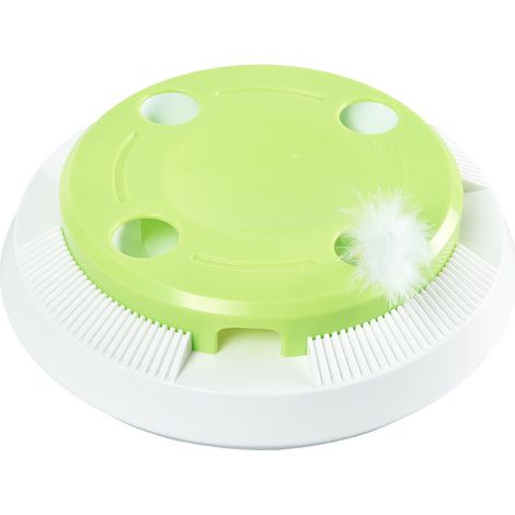 Jouet automatique pour chat avec plume interchangeable, fonctionne sur batterie, interactif et amusant (1/5)