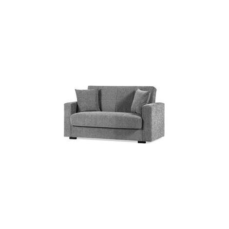 DIVANO 2 POSTI C/CASSETTONE NORA LUMOS GRIGIO