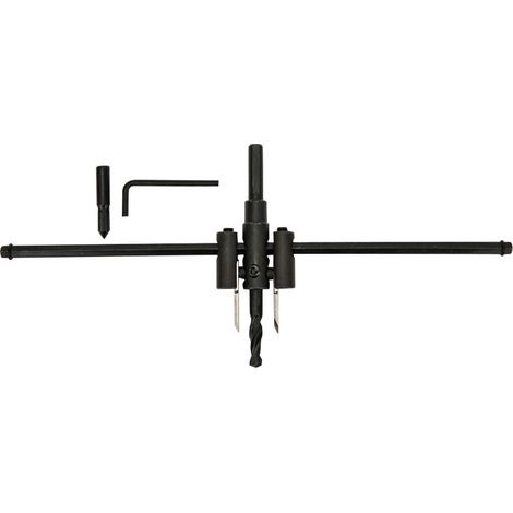 Juego de brocas circulares ajustables negras de 30 a 200 mm, herramienta para trabajar la madera y proyectos de bricolaje.