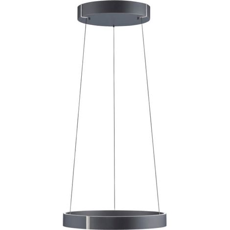 Lampe suspendue ronde Pure E-Clipse gris Ø 50cm - 2560-15